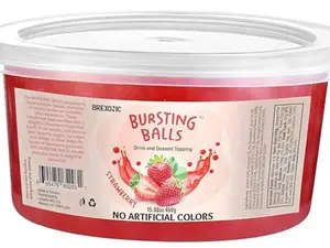 Strawberry Boba Pearls, Popping Bursting Boba, Bubble Pearls For Bubble Tea 1 Pound, No Artificial Colors (Strawberry, 1 LB Pack of 1)