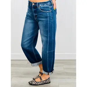 Risen Rock The Night Away Barrel Jeans Dark (Reg. & Plus)