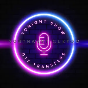 Southwest Custom DTF Transfer - Neon Microphone Design for Toner Transfer