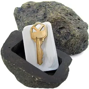 RamPro Hide-a-Spare-Key Fake Rock - Looks & Feels like Real Stone - Safe for Outdoor Garden or Yard, Geocaching