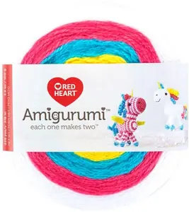 Red Heart Amigurumi Yarn Unicorns 3.5oz Acrylic - Makes 2 Items!