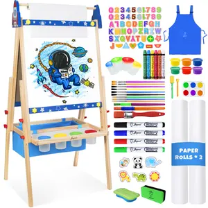 Joyooss Kids Easel Wooden Double-Sided with Paper Roll Joyooss 129 BLUE