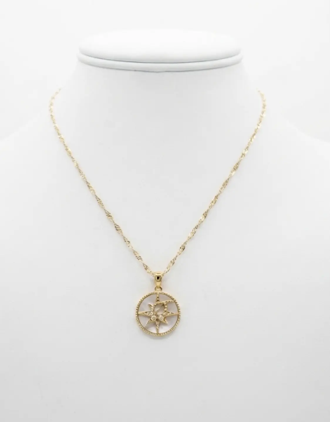 Elegant Gold Tone Necklace with Starburst Pendant for Women's Fashion Accessory