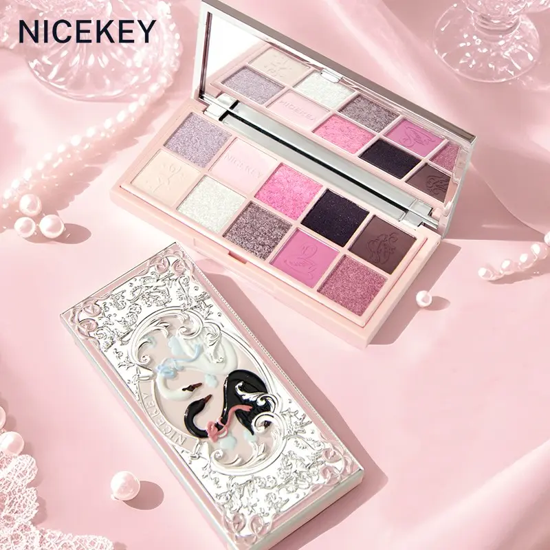 Ballet Ten Color Shimmering Eyeshadow Palette, Cool Shades, Commuter Makeup, Enhance Eye Makeup, Fine Powder, One Stroke Application, 4 Color Options, Eye Makeup Products