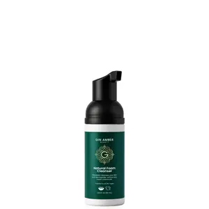 Gin Amber Beauty Mini Natural Foam Cleanser 50mL - Gentle Skin & Dermaroller Cleansing for Microneedling Sessions & All Skin Types (Travel Sized)
