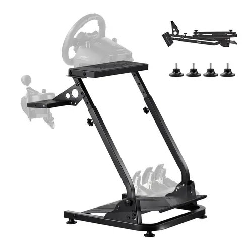 VEVOR Racing Wheel Stand,  Adjustable & Foldable Simulator Stand for Logitech G29 G27 G920 G923, Thrustmaster T300RS T300GT T248 TS-PC TSXW Gaming Cockpit,Pedals Simulator NOT Included,toolupgrade