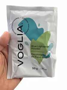 Voglia Blue Lightener Powder 1.76 oz Compact Decolorant for Precise Bleaching Needs Ideal for Hair Styling and Salon Use