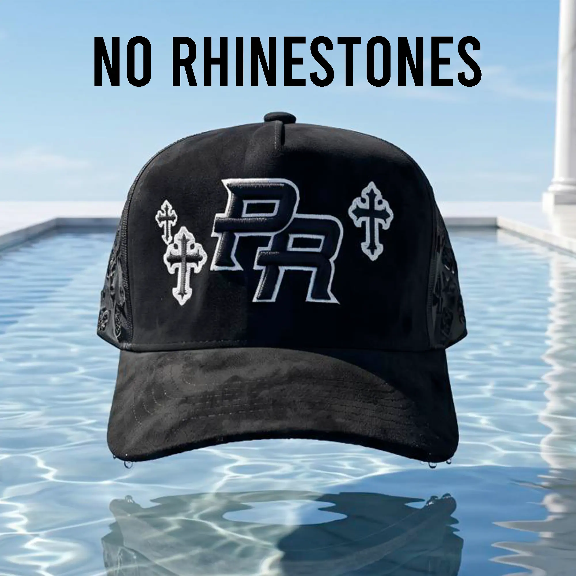 PR SUEDE TRUCKER HAT, SNAPBACK ADJUSTABLE, PUERTO RICAN HATS, VIRAL HATS Curved Brim Adjustable Snapback Cap