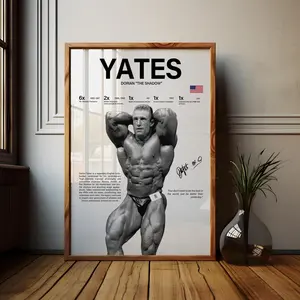 [SALE UP TO 30%] + [FREE SHIP] + [NO FRAME] Dorian Yates Wall Art, Bodybuilding Poster, Fitness Room Decor, Athlete Print, Gym Motivation Art, Workout Space Decor