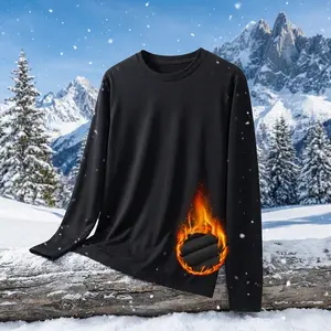 Men's Warm Fleece Lined Thermal Long Sleeve Undershirt Base Layer Top - Thermal Underwear Long John Shirts for Cold Weather Winter Sports Hiking Skiing Comfortable Breathable Moisture Wicking Activewear