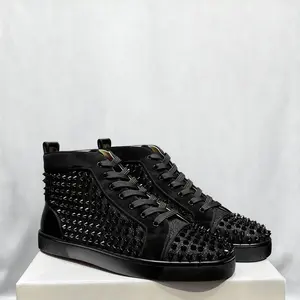 Shimmery Textured Stud-Covered High-Tops | Trendy Luxury Casual Fashion Footwear#ShimmeryFashion #StuddedFootwear #HighTopTrends2025 #OOTDFashionVibes #LuxuryCasualShoes