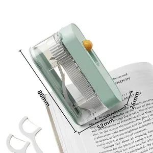 Dopamine Floss Box Automatic Pop-Up Portable Mini Dental Picks, Ultra-Fine Floss Stick Storage, Compact and Convenient Oral Care Tool