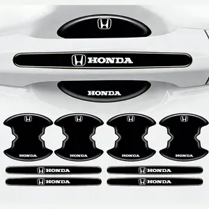 8-piece set for Honda car door handle covers, scratch-resistant door groove protection, suitable for Honda models, car accessories, car stickers, car decals
