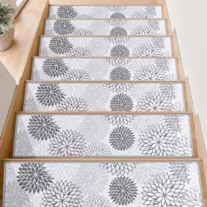 15pcs, 8" X 30" Carpet Stair Treads Non Slip Edging Stair Runner for Wooden Steps Indoor, Resistant Stair Rugs, Residue Free Mat for Elders, Pets