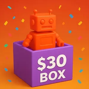 $30 Build-A-Box 3D Prints Customizable Selection of Items for Live Show Toy Featuring Vibrant Robot Design