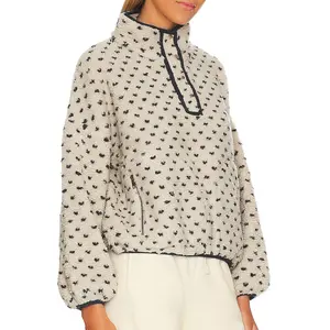 Songling Women's Winter Fleece Pullover Jacket with Long Sleeves and High Collar Warm Fleece Sherpa Hoodie with Pockets   Fashion Casual Outerwear Womenswear