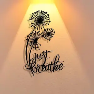 Dandelion Design Wall Art, Decorative Artwork, 1 Count Metal Wall Decor, Wall Hanging Decor for Home, Office, Bedroom, Living Room, Garden, Home Decor, Hangable, Modern Home Decoration