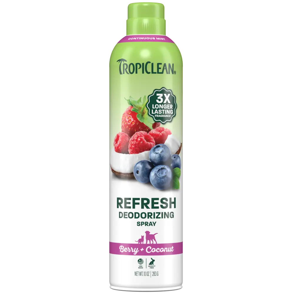 TropiClean Berry + Coconut Deodorizing Pet Spray, 10oz
