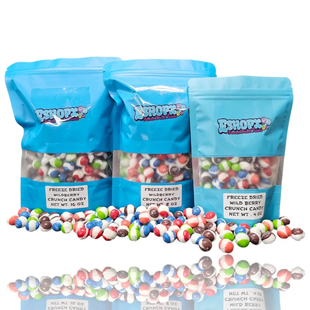 ESHOPX WILD BERRY flavor FREEZE DRIED RAINBOW CANDY bite Snack bag Sweet Bonbon Freeze dried candy