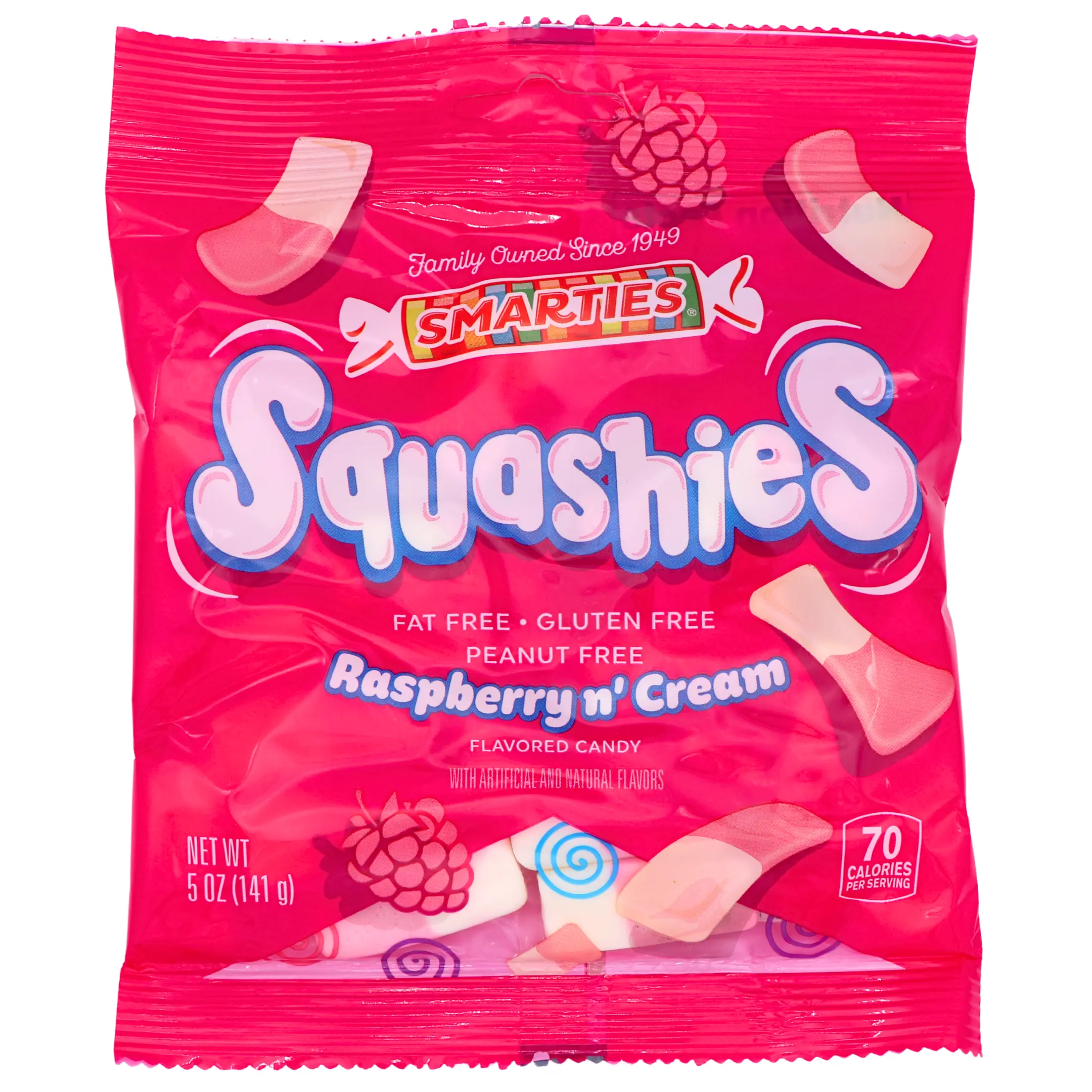 Smarties Squashies Raspberry n' Cream | Soft Chewy Candy 5 oz bag