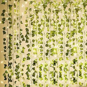 9.9ft 300 LED Fairy Lights with 12 Vines - Ivy LED Curtain Lights USB Powered Remote control With 8 Model Flash for Dorm, Wedding, Party, Wall, Indoor, Courtyard,Outdoor Bedroom Decoration