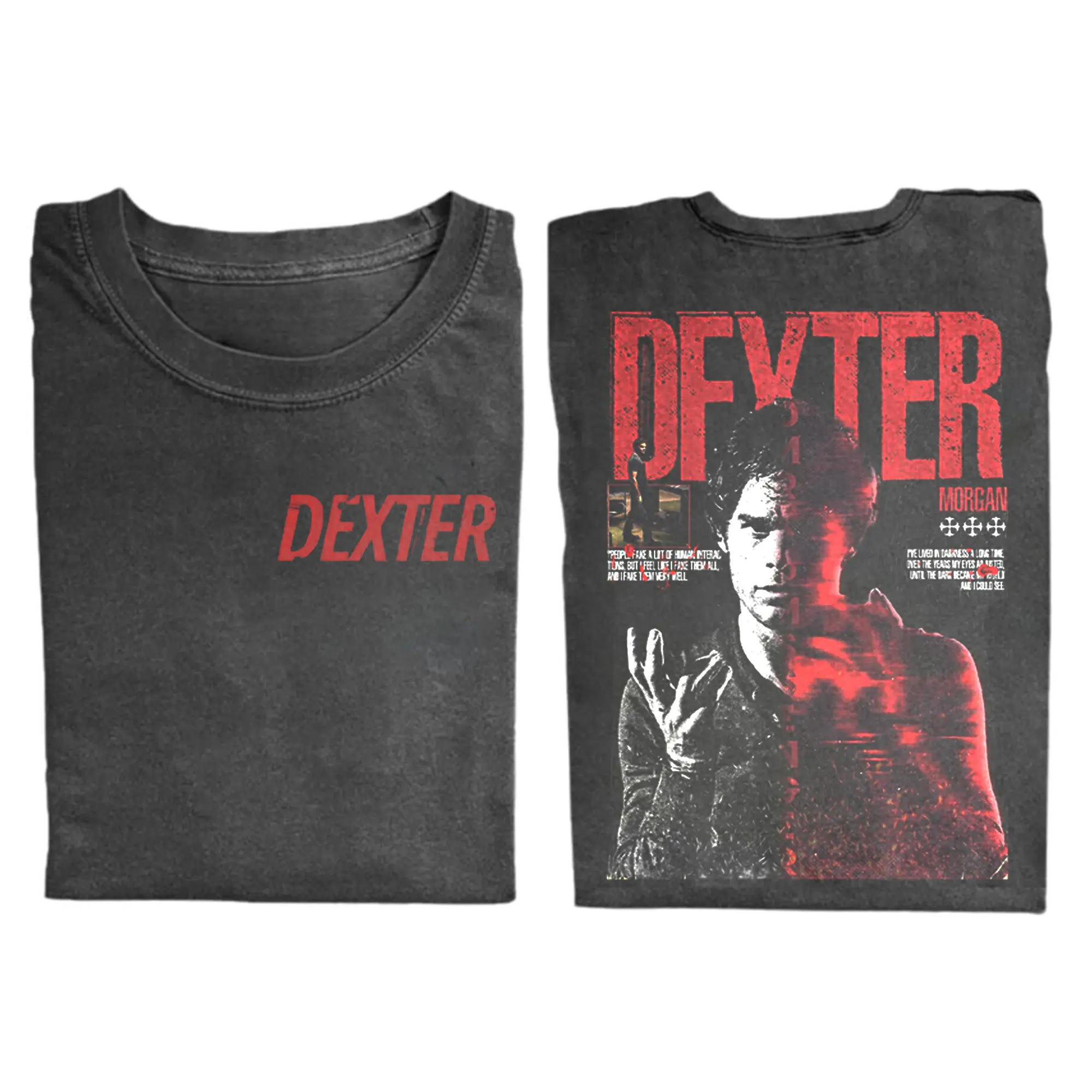 Dexter Morgan Vintage Tee, Horror TV Show Graphic Tee, Bay Harbor Butcher Graphic Shirt, Morgan Graphic 90s Tee, Dark Passenger Inspired Vintage T-Shirt, Gift For Boyfriend Menswear Top Streetwear, Gift For Men Women, Trending T-shirt