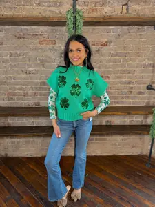 Shamrock Mesh Long Sleeve Top