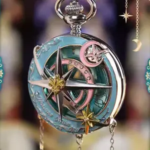 MINISO Hatsune Miku Star Moon Knight Watch Surprise Blind Box,Cute Anime Peripheral Collectible,Retro Stylish Cute Design  Trendy Watch,Cartoon Gift for Fans Kids Students Adults,Holiday Gift Birthday Gift,Wristwatch Summerwins