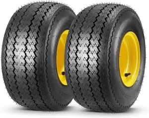 Pair of 13x5.00-6 4PR Lawn Mower Turf Tire and Wheels, Utility Cart Lawn Tire with Wheel 13x5x6/4 Ply, Tractor Turf Tire, Garden Tire. Set of 2