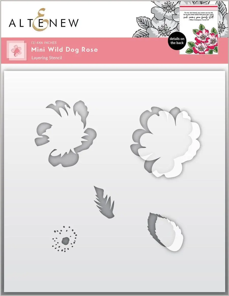 Mini Wild Dog Rose Layering Stencil