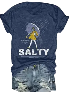 [SALE UP TO 50%] Salty Girl Tee: Women's Vintage Cotton Blend T-Shirt