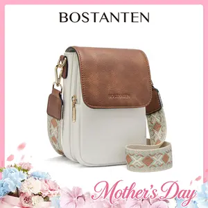 【Mother's Day Gift】BOSTANTEN Cell Phone Purse Small Crossbody Bags for Women Leather Handbags Phone Wallet with Card Slots Adjustable Strap