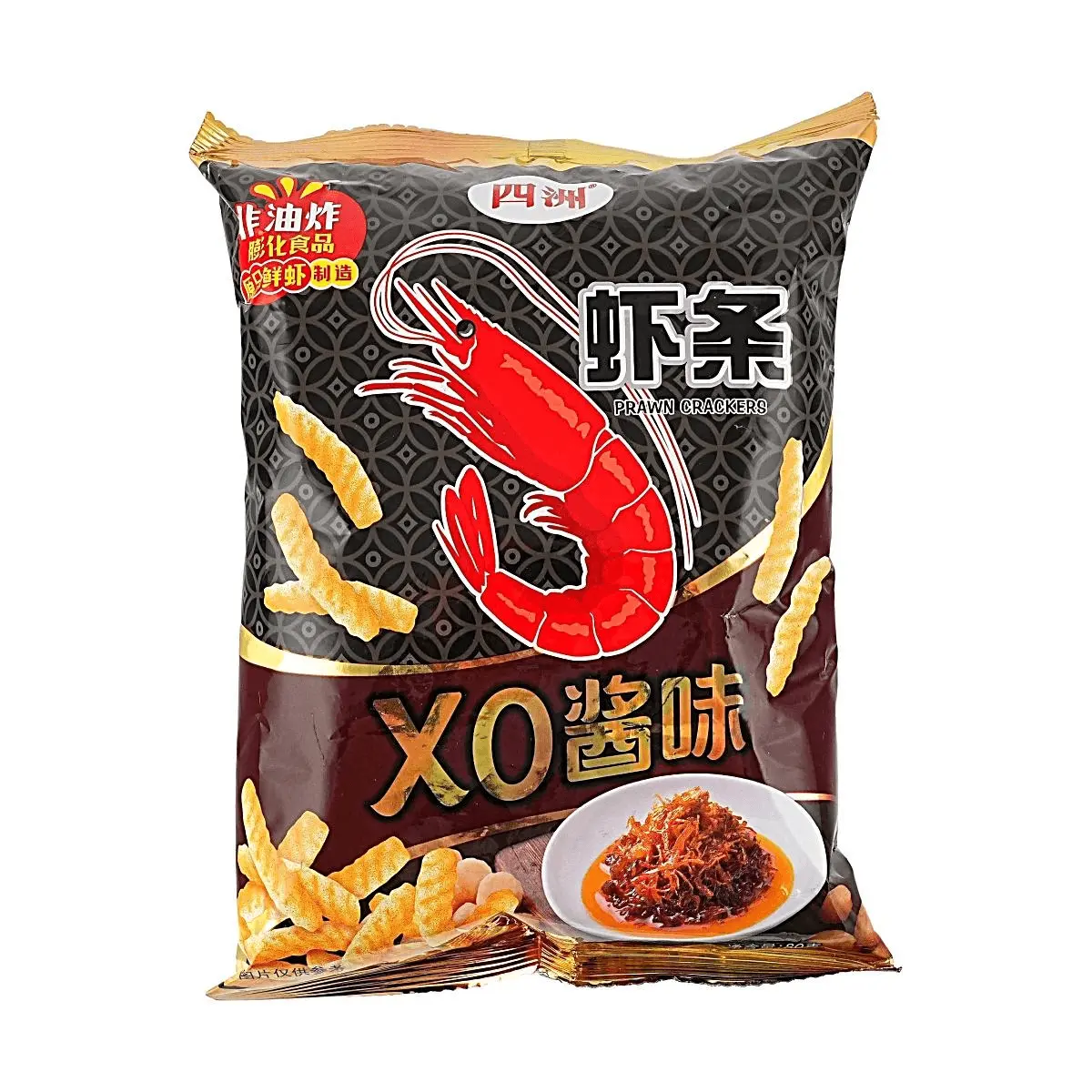 Four Seas XO Sauce Shrimp Sticks 80g - Non-Fried, Savory & Rich Flavor, Chinese Snack
