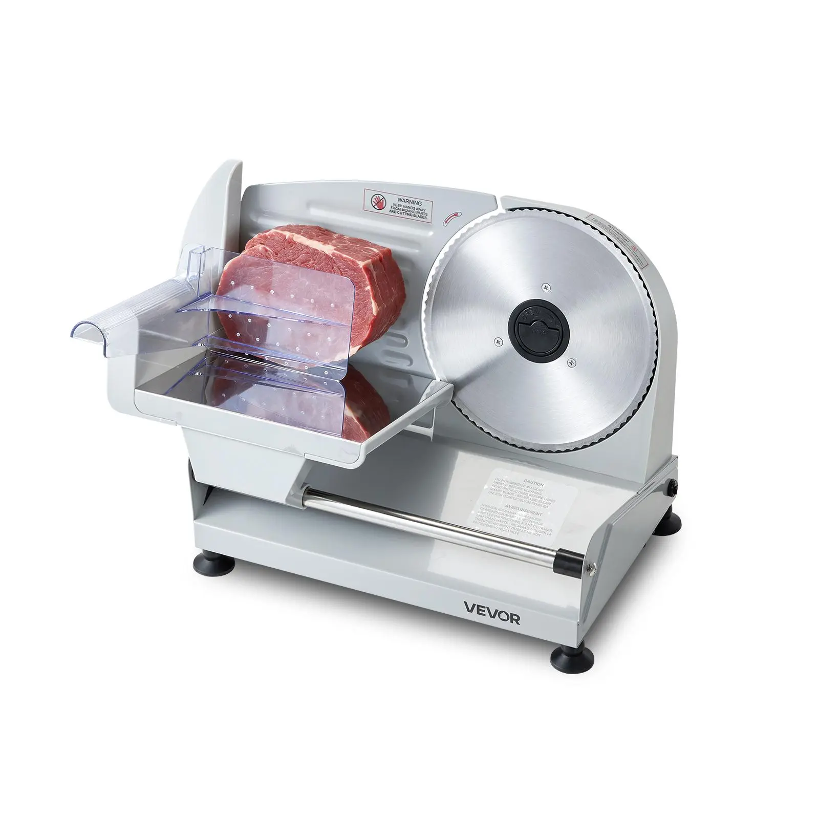 【Summerfinds】VEVOR Meat Slicer, 7.5" Electric Deli Slicer with SUS420 Blade & 0-0.6" Adjustable Thickness, 200W Home Food-Slicer for Frozen Meat, Ham, Baguett, Steak, UL Approved