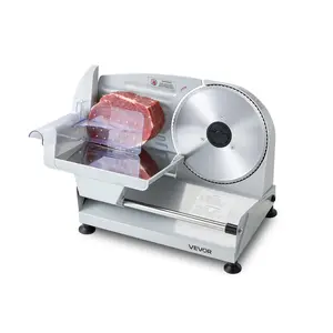 【Summervibes】VEVOR Meat Slicer, 7.5" Electric Deli Slicer with SUS420 Blade & 0-0.6" Adjustable Thickness, 200W Home Food-Slicer for Frozen Meat, Ham, Baguett, Steak, UL Approved