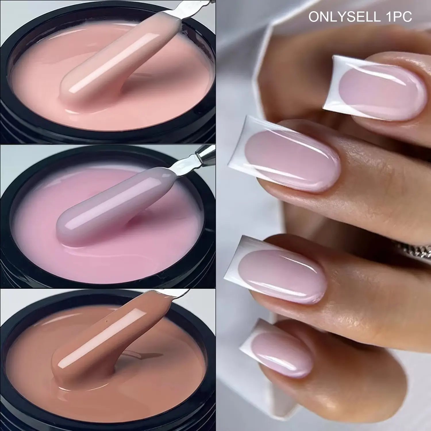 Nail Extension UV Gel Polish, Art Nail Polygel, Base Gel, Builder Gel Nails, Nail Repair & Build-Up Solution, Ideal Choice for Fragile Nails to Enhance Your Manicure Routine, Nail Products, Extend Gel