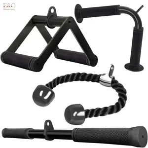 Cable Machine Attachment Set, LAT Pulldown Attachments Fitness Workout Parts, Weight Machine Accessories for Home Gym Use