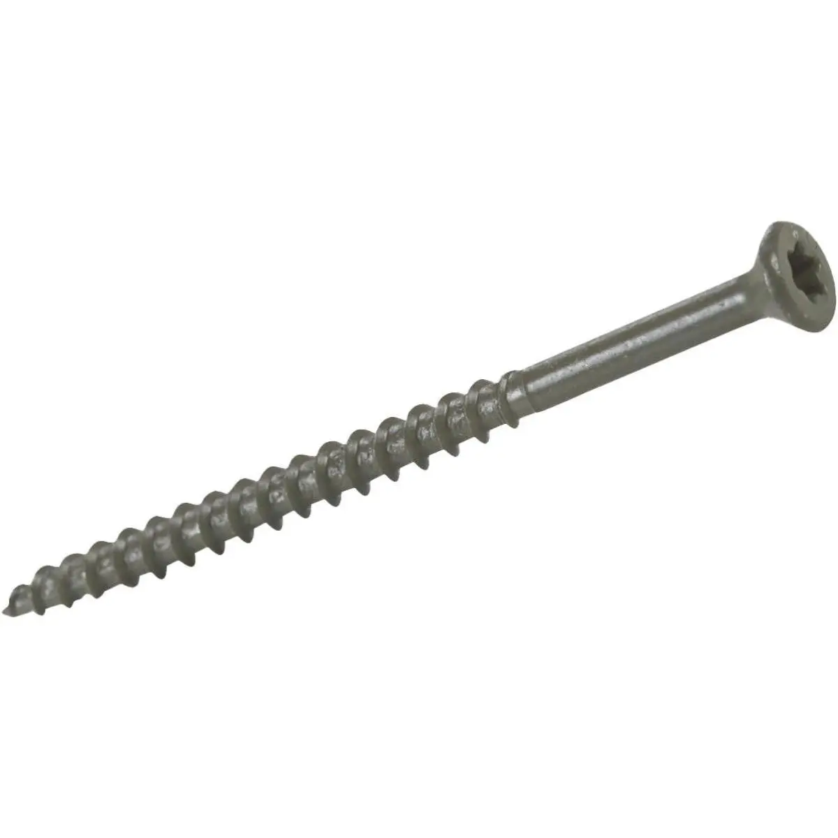 3.5 in. Extra Coarse Threaded Screws, PrimeGuard Plus Polymer Coated 6-Lobed Star Drive Countersunk Head Deck Screws with Type 17 Point, 25 lbs, for Cedar, Fencing, Exterior Projects, Pressure Treated Lumber