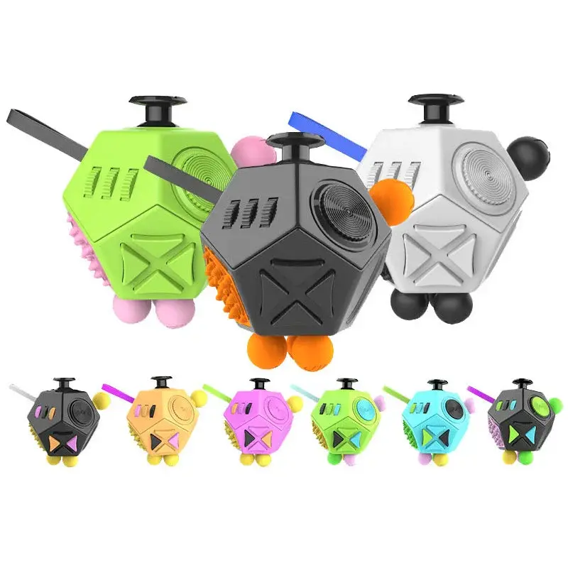 12 Sided Fidget Cube | Anti Stress Sensory Toy for Focus