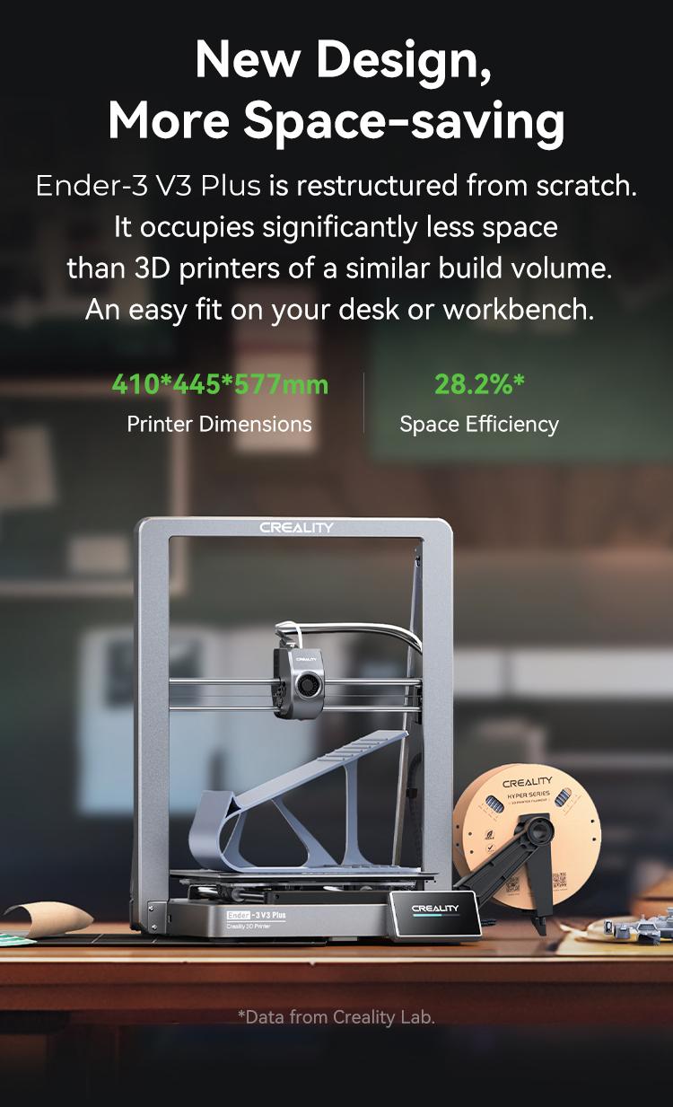 Creality Ender-3 V3 Plus 3D Printer - Dual Motors, CoreXZ Tech, Clog-Free Extruder, and Quick-Swap Nozzle Wifi Creality Ender-3 V3 Plus 3D Printer - Dual Motors, CoreXZ Tech, Clog-Free Extruder, and Quick-Swap Nozzle Wifi