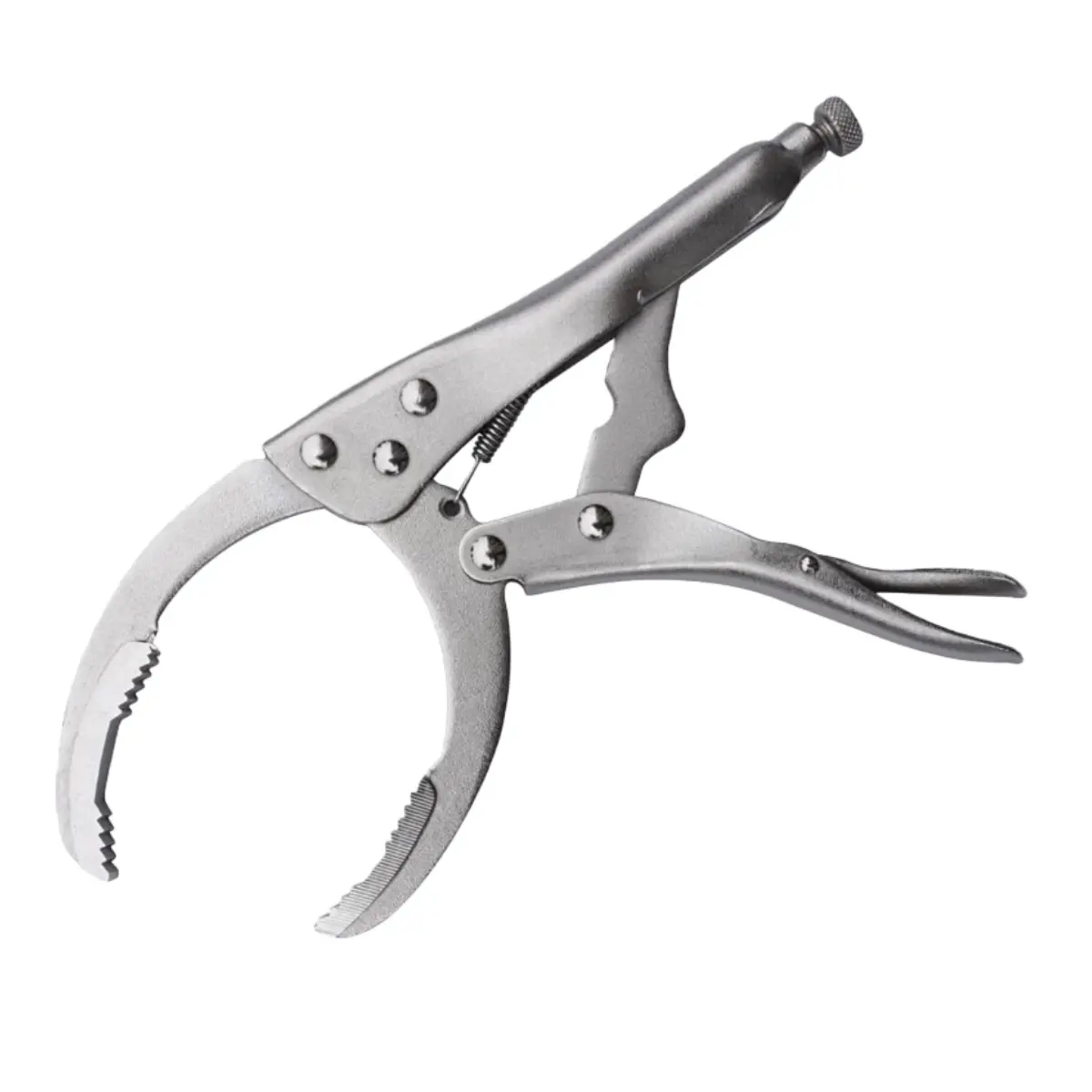 9.5 in Alloy Steel Locking Oil Filter Wrench - Automotive Vehicle Tool, Durable Work Mechanic Tools, Mechanical Grabber Spanners & Wrenches, Non-Slip Teeth, Corrosion-Resistant for Cars/Trucks, Durable Tools