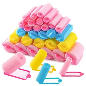 36PCS Foam Hair Rollers - Sponge Rollers for Heatless Hair Curler for Short/Long Curling Sleep rolos para cabello Jumbo Large Sponge Curlers Soft Sleeping Thin Hair Curl Overnight rulos