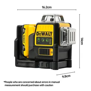 DEWALT  Laser Level DW089LG Self Levelling 12 Line 3 x 360 Degrees Green Beam Laser 12V MAX Li-Ion Battery Lasers