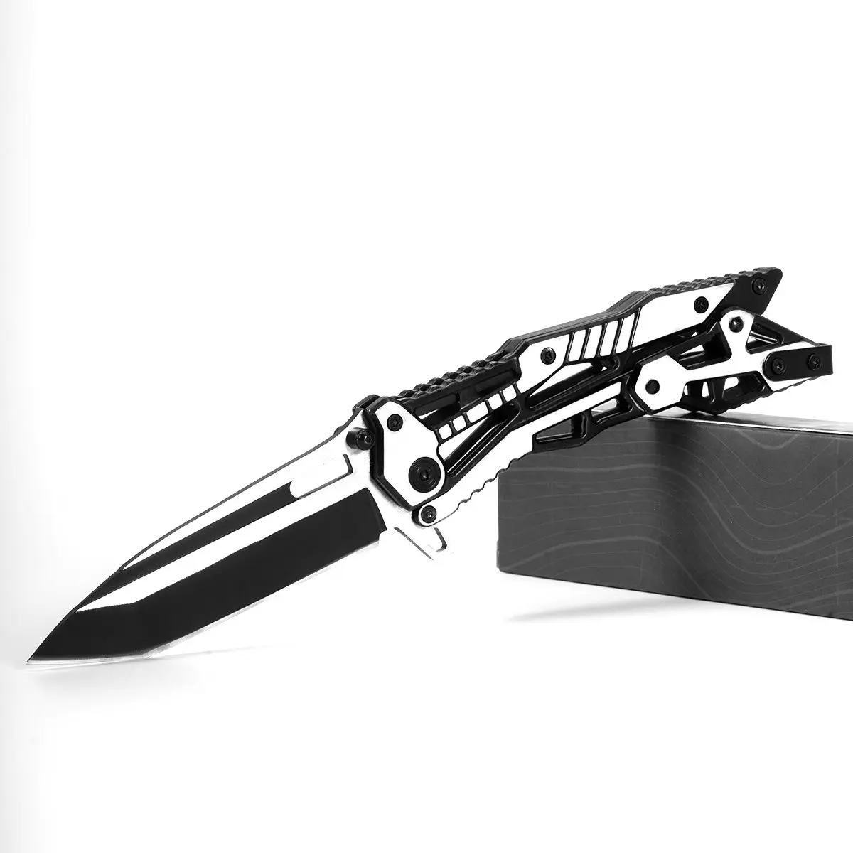 Men's Tactical Folding Knife, Compact EDC Survival Gear with Quick-Opening Blade and Pocket Clip for Outdoor Sports, Camping, and Hiking, Pocket Carry, Quick Open, Wilderness Ready, Steel Handle, Fighting