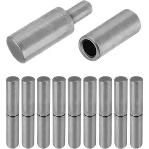 20 count Weldable Barrel Hinges 2-3/8" x 1/2" Heavy Duty Steel Weld On  Door Hinge Detachable Hinges for Trailer Ramp Gate Swing Door (10 PCS)