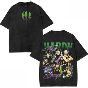 The Hardy Boyz Vintage Wrestling Tee – WWE Legends Graphic Shirt – Jeff & Matt Hardy Retro SmackDown Tee – Washed Black Streetwear – Wrestling Fan Gift