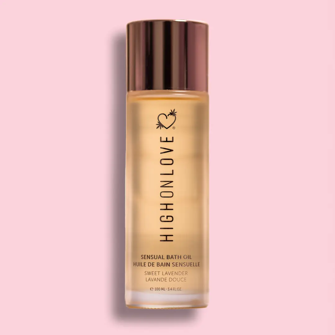 HighOnLove Sweet Lavender Bath Oil with Sweet Almond Oil - Deeply Nourishing Skin
