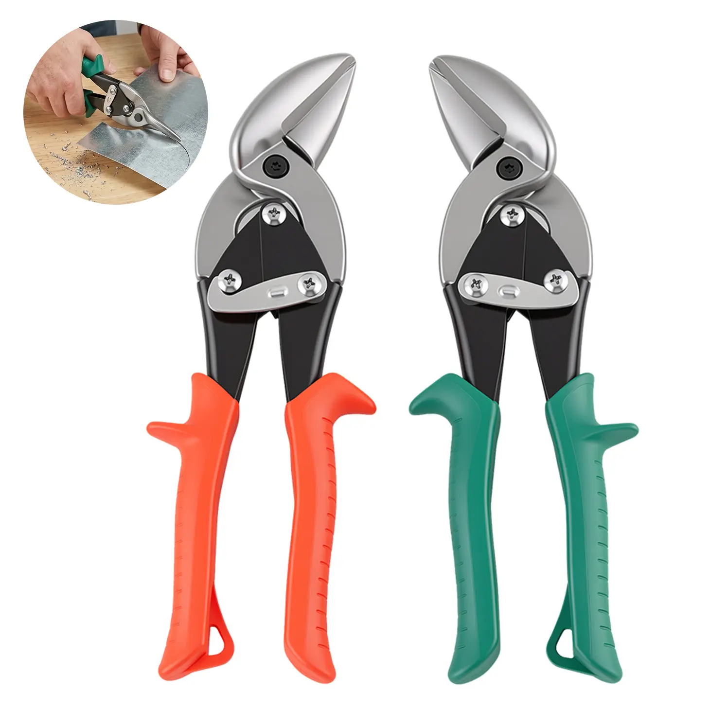 Tin snips  10-inch Eccentric Sheet Metal Shears  Dual-Directional Cutting  Galvanized Sheet Metal Shears  Forged CR-V Steel Composite Sheet Metal Shears, suitable for HVAC, electrical installation, and drywall construction