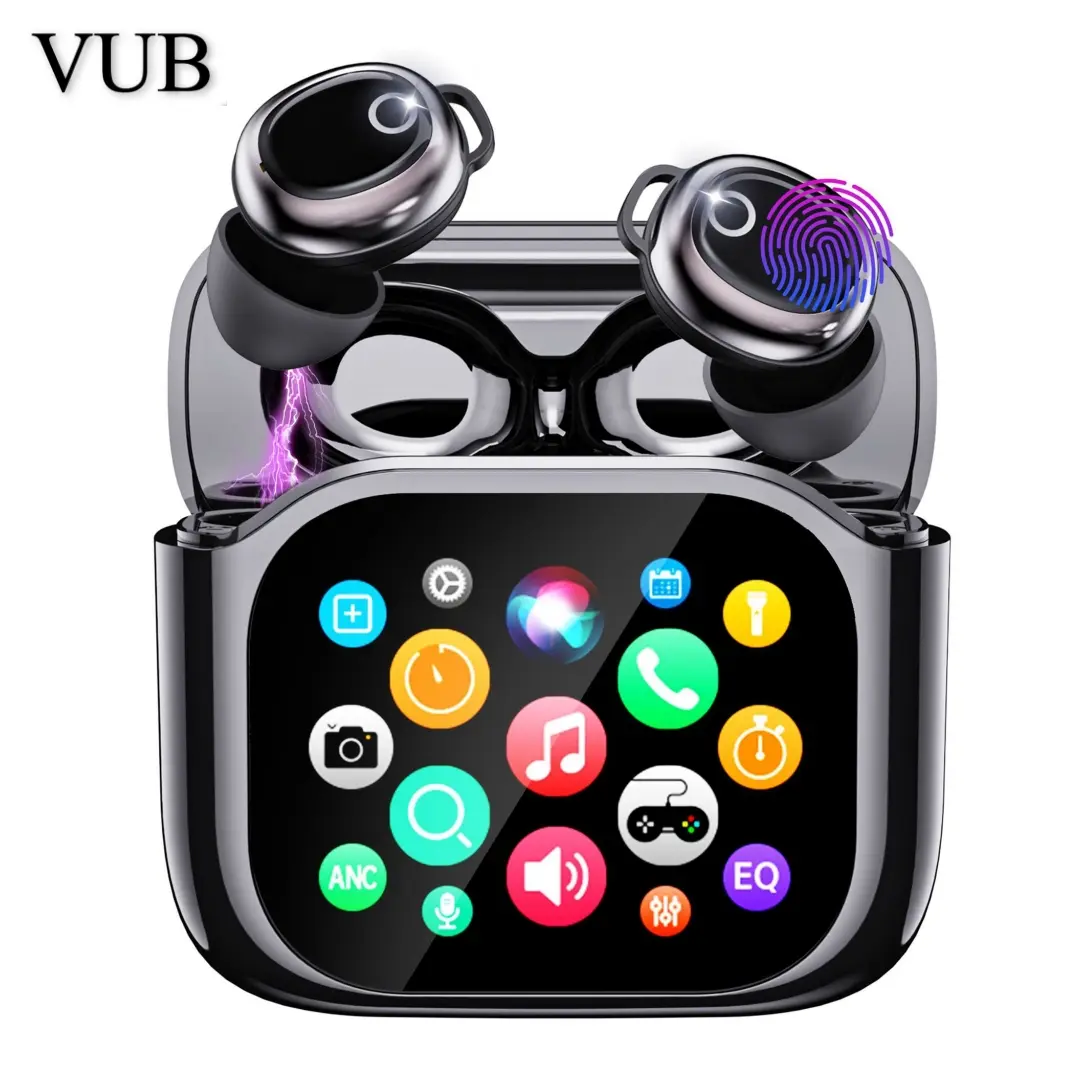 VUB Sleep Earphones, in-ear smart touch control earphones, 48-hour mini sleep earphones, compact design, suitable for side sleepers, clear call quality, 5 EQ modes.