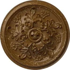 Katheryn Ceiling Medallion, Smokey Topaz Crackle